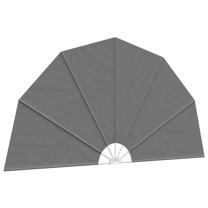 vidaXL Balkon Privacy Scherm Ø 320 cm Polyester Lichtgrijs, Tuin en Terras, Parasols, Nieuw, Verzenden