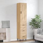 vidaXL Hoge kast 34,5x34x180 cm bewerkt hout sonoma, Verzenden, Nieuw