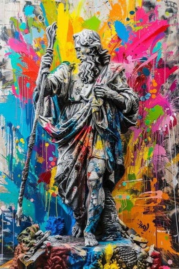 Dine Chanima (XX-XXI) - (XXL) Giant Artistic Moses Mastery, Antiek en Kunst