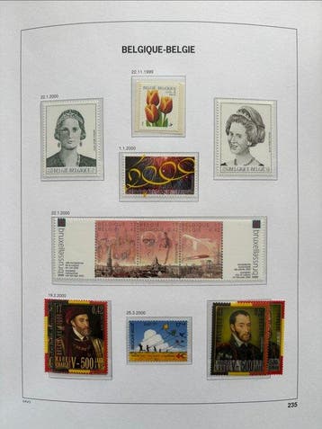 België 2000/2005 - Complete verzameling in DAVO album, met, Gestempeld