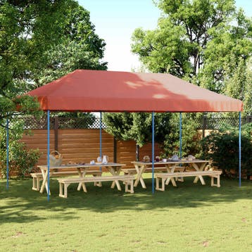 vidaXL Partytent 292 x 580 x 315 cm Terracotta Oxford Stof, Verzenden, Nieuw