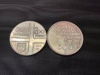 Hongarije, België. Lot of 2 coins: 200 Forint & 500 Belgium