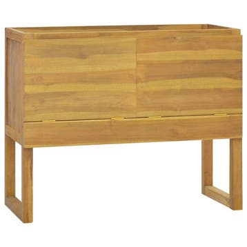 vidaXL Badkamerkast 90x40x75,5 cm massief teakhout, Verzenden
