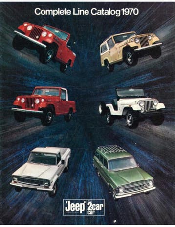 1970 JEEP PROGRAMMA BROCHURE ENGELS, Nieuw