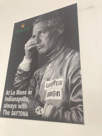 ROLEX - Paul Newman - Rolex Daytona - Enseigne publicitaire, Antiquités & Art