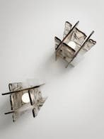 AV Mazzega - Carlo Nason - Wandlamp (2) - LT 361 - Glas,, Antiek en Kunst