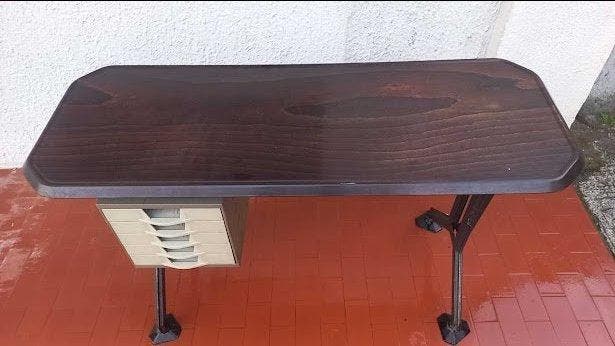 Olivetti - Studio BBPR - Bureau - Synthèse - Bois, Métal,, Antiquités & Art, Antiquités | Meubles | Chaises & Canapés