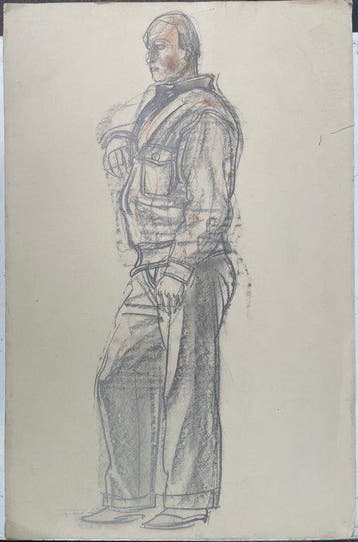 Albert Decaris (1901-1988). - Portrait Masculin profil.