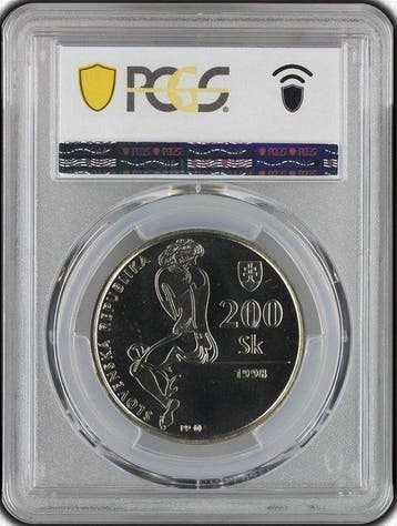 Slowakije. 200 Korún 1998 - PCGS MS68