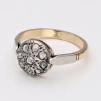 Bague - 18 carats Or jaune, Or blanc Diamant (Naturelle)