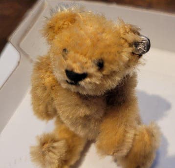 Steiff - Teddybeer Steiff 1950 Miniature Mohair Teddy Bear +