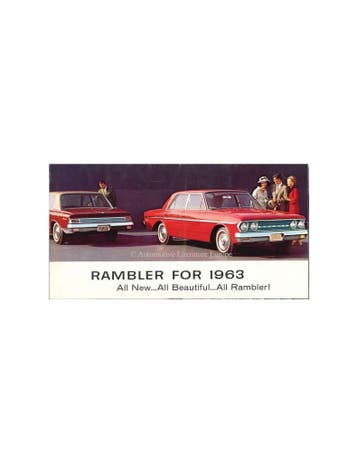 1963 RAMBLER PROGRAMMA BROCHURE ENGELS, Ophalen of Verzenden