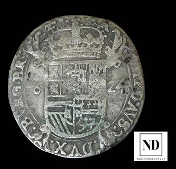 Spaanse Nederlanden. Felipe IV. 1 Escalin 1624 - Bruselas