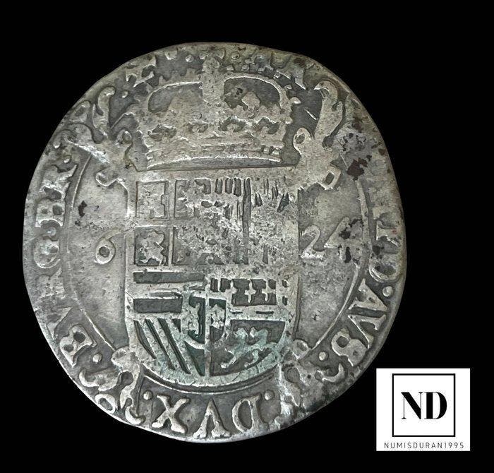 Spaanse Nederlanden. Felipe IV. 1 Escalin 1624 - Bruselas, Postzegels en Munten, Munten | Europa | Niet-Euromunten