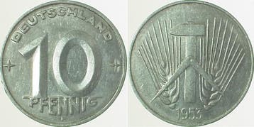 10 Pfennig Ddr 1953e, Verzenden, België
