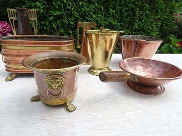 Jardinière (7) - Koper - cache potten en vaasjes