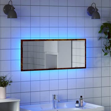 vidaXL Badkamerspiegel met LED 100x8,5x37cm bewerkt hout, Verzenden, Nieuw