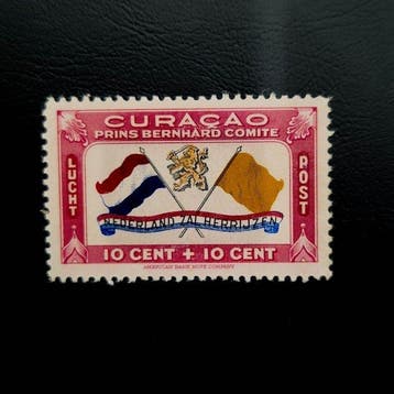 Curaçao 1945 - Prins Bernhard Comité Nederland zal, Postzegels en Munten, Gestempeld