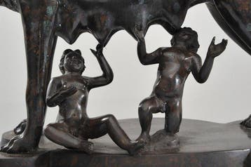 Beeldje, Capitoline Wolf - 65 cm - Gepatineerd brons