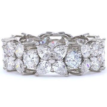 Zonder minimumprijs - Ring Platina - 5.90ct. tw. Diamant, Nieuw