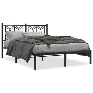 Lit metal noir 135x190 - Petit prix seconde chance, Verzenden, 140 cm, Klassiek