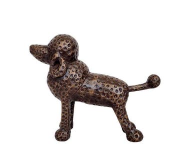 Beeldje - Beeldje - A cute Poodle - Brons - Brons, Antiek en Kunst