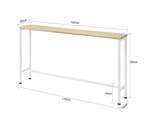 2dekans | SoBuy Consoletafel - Metalen Hal - Naturel/Wit -, Ophalen of Verzenden, Nieuw