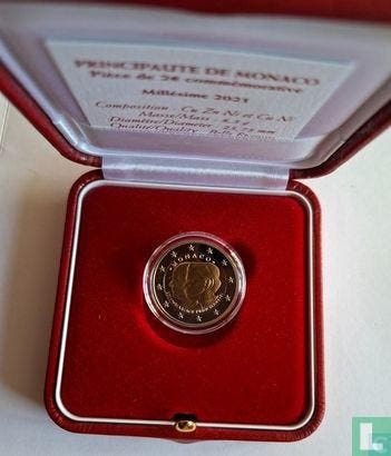 Monaco 2 euro 2021 (PROOF) 10th anniversary Wedding of P..., Timbres & Monnaies, Verzenden, Losse munt