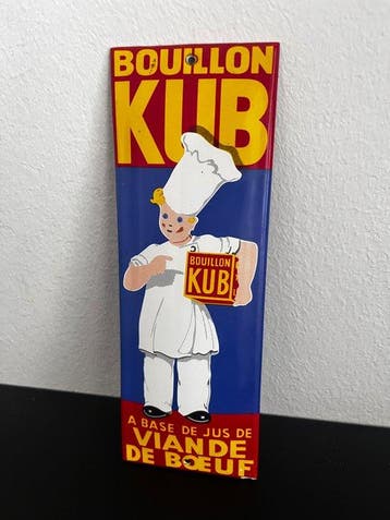 Bouillon KUB – panneau publicitaire émaillé - émaillé -