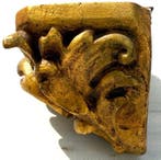 Figuur - Aufwendiger Holz Wandsockel- Handgeschnitzt - 10 cm, Antiek en Kunst