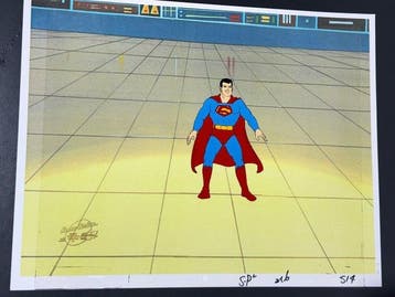 Hanna Barbera - Originele animatie-cel van Superman, met