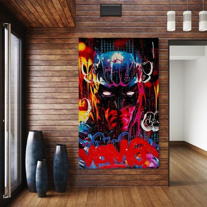 Moabit - Super Street Batman , Neon Red, Antiquités & Art, Art | Objets design