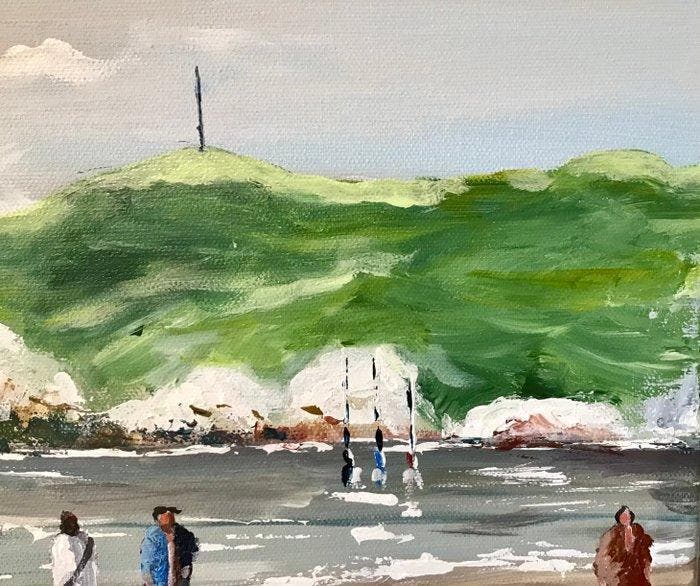 Anne-Esther (1964) - Cap Blanc Nez en Côte d’Opale, Antiek en Kunst, Kunst | Schilderijen | Klassiek