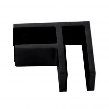 Celest balustrade glasklem glas/glas 90°-Satijn zwart geanod, Verzenden, Nieuw
