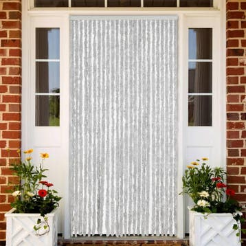 vidaXL Vliegengordijn 100x200 cm chenille grijs, Verzenden