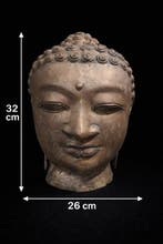 GROOT Boeddha hoofd - Beeld - Azië (Zonder minimumprijs), Antiek en Kunst