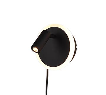 Trio JORDAN wandlamp | LED | mat zwart | Ø 15 cm | IP20 | 5W, Verzenden, Nieuw