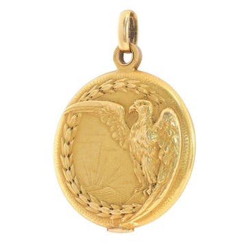 Medaillon - 18 karaat Geel goud - Frans-Victoriaans 1890