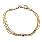 Bicolor gouden slangenschakel armband; Cetas, Ophalen of Verzenden