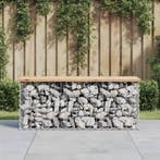 vidaXL Tuinbank schanskorfontwerp 103x31,5x42 cm massief, Verzenden, Nieuw