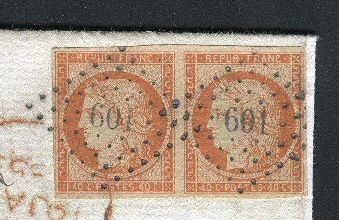 Frankrijk 1853 - Zeldzame brief van Cannes naar Londen met, Postzegels en Munten, Postzegels | Europa | Frankrijk