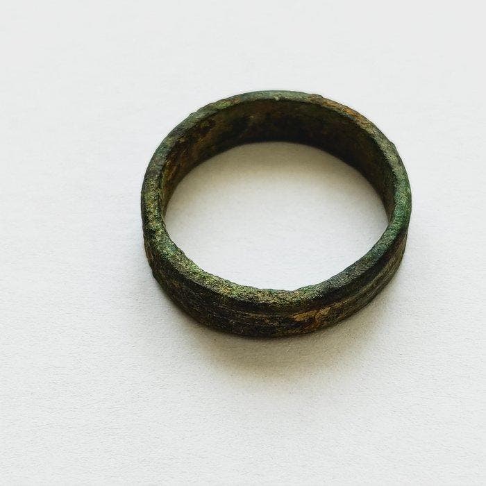 Bactrisch, West-Aziatisch Brons Archaïsche Ringkraal Juweel, Antiek en Kunst, Antiek | Overige Antiek