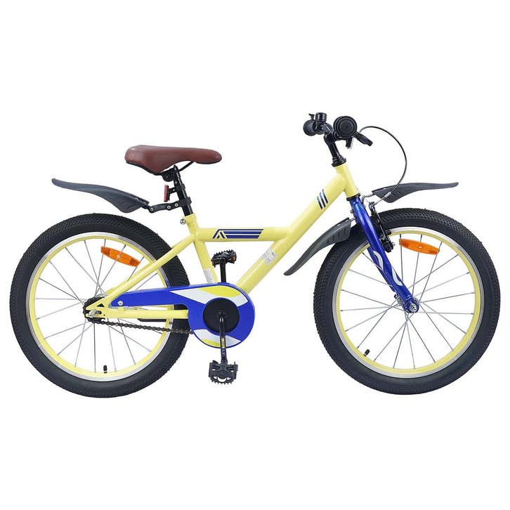 vidaXL Kinderfiets 18 Inch voor 5-7 jaar oud Geel, Fietsen en Brommers, Fietsen | Racefietsen, Nieuw, Verzenden