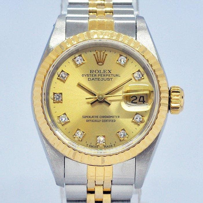 Rolex - Oyster Perpetual Datejust Ladies Diamonds - Ref., Handtassen en Accessoires, Horloges | Heren