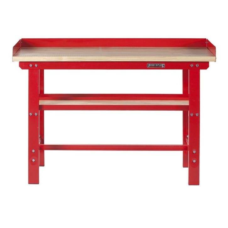 Werkbank 150 cm met hardhouten blad en opzetrand, Doe-het-zelf en Bouw, Werkbanken, Ophalen of Verzenden