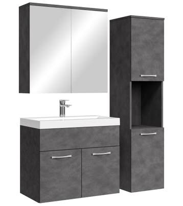 Badkamermeubel Set Montreal 60 cm Donker Grijs Badmeubel, Maison & Meubles, Verzenden
