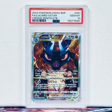 Pokémon Graded card - FA/LUCARIO VSTAR #291 - Pokémon - PSA, Hobby en Vrije tijd, Verzamelkaartspellen | Pokémon, Nieuw