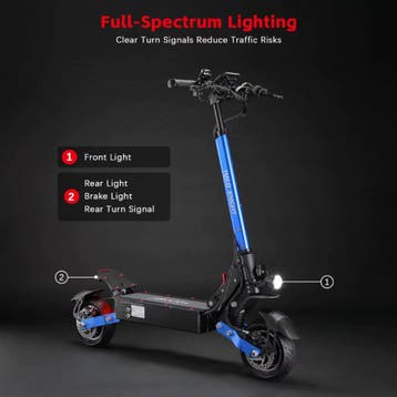 Knight T108 Elektrische Scooter - Vouwbaar - 2400W -, Fietsen en Brommers, Scooters | Overige merken, Verzenden, Nieuw, Halo