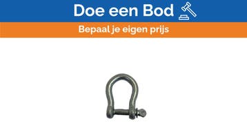 Bieden: 8mm Galvanized Steel Bow Shackle with Screw Pin Col, Ophalen of Verzenden, Nieuw