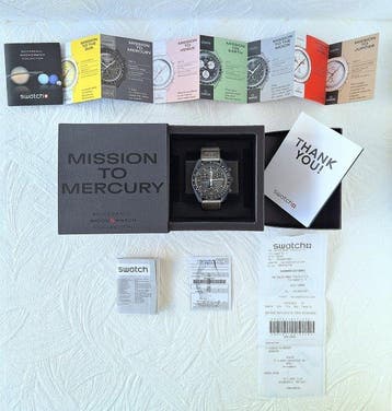 Omega x Swatch - Mission to Mercury - Sans prix de réserve -, Handtassen en Accessoires, Nieuw
